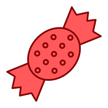 Şeker ikonu. Beyaz arkaplanda izole edilmiş web tasarımı için tatlı tatlı tatlı vektör simgeleri çizgi filmi