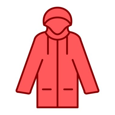 kış ceketi ikonu vektör illüstrasyonu