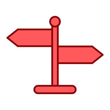 Bir işaret levhasının basit vektör illüstrasyonu