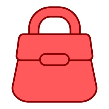 El çantası. Web simgesi basit illüstrasyon