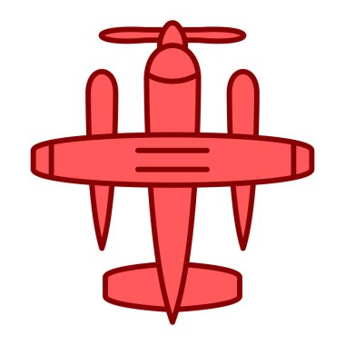 Uçak ikonu. Web için basit illüstrasyon vektör simgesi