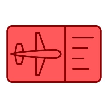 Uçak biletleri, seyahat ikonu vektör illüstrasyonu