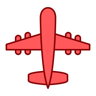 uçak ikonu vektör illüstrasyonu