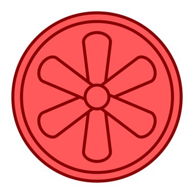 Beyaz arkaplanda turuncu simge. vektör illüstrasyonu