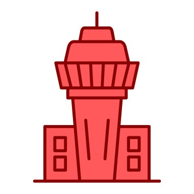 Beyaz arkaplanda izole edilmiş düz bir kule simgesi. seyahat sembolü çizimi.