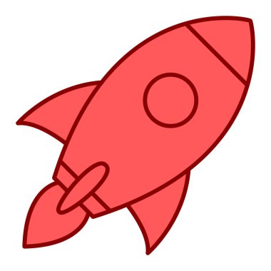 roket fırlatma simgesi vektör çizimi