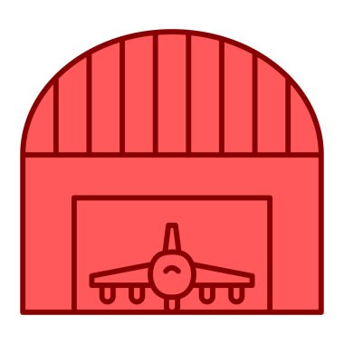 Hangar simgesinin vektör illüstrasyonu