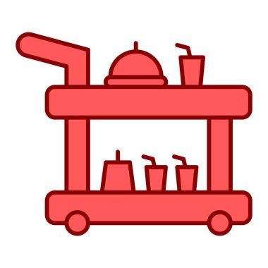 yemek tramvayı vektör çizimi grafik tasarımı