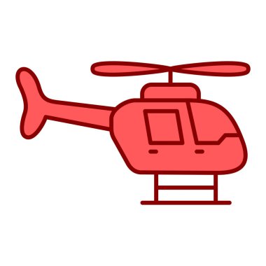 Helikopter simgesi vektör illüstrasyonu