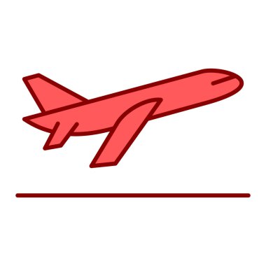 uçak ikonu vektör illüstrasyonu