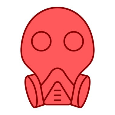 gaz maskesi ikon vektör illüstrasyonu