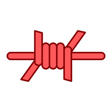 İp ikonuyla el. Beyaz arkaplanda izole edilmiş web tasarımı için kırmızı hot dog vektör simgelerinin çizgi filmi