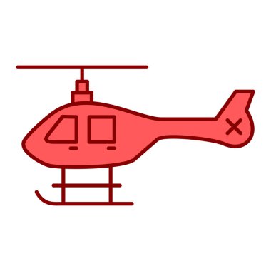 Helikopter simgesi vektör illüstrasyonu