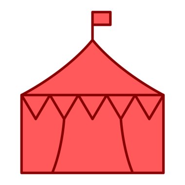 Sirk çadırı ikonu vektör çizimi tasarımı