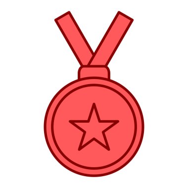 kurdele simgesi ile Madalyası. vektör çizim