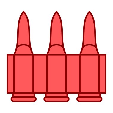 Kırmızı ve beyaz bir ordu silahının vektör çizimi