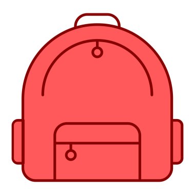 Sırt çantası. Web simgesi basit illüstrasyon