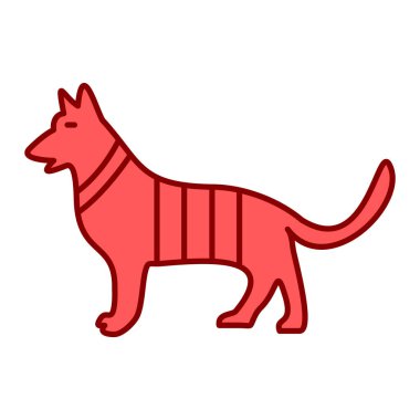 Köpek hayvan ikonu. vektör illüstrasyonu