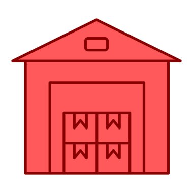 Depo ikonu. vektör illüstrasyonu