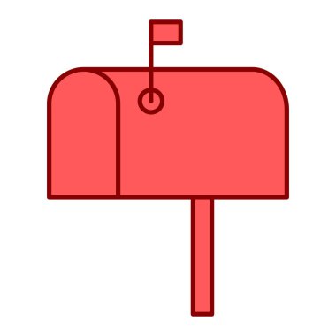 Posta kutusu. Web simgesi basit illüstrasyon