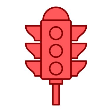 Trafik ışığı simgesi vektör illüstrasyonu