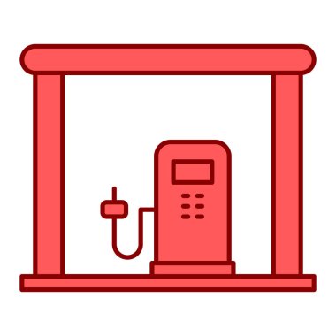 benzinlik ikonu vektör illüstrasyonu