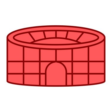 Bir spor stadyumu ikonunun vektör illüstrasyonu