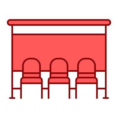 Sandalyeler. Basit vektör resimleme simgeleri