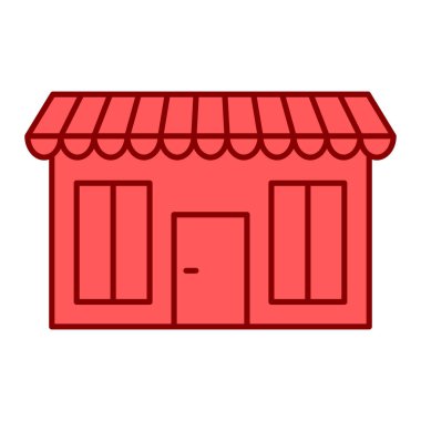 dükkan simgesi. beyaz arkaplanda izole edilmiş web tasarımı için alışveriş vektör simgesi karikatürü