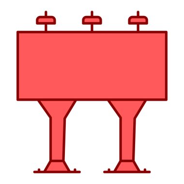 Billboard simgesi vektör illüstrasyonu