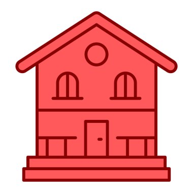 ev binası ikon vektör illüstrasyonu