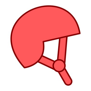 Beyzbol miğferi simgesi vektör çizimi grafik tasarımı