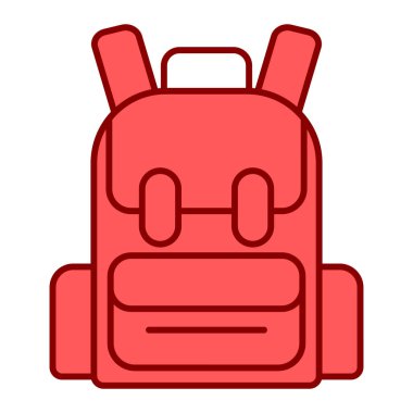 Sırt çantası simgesi. vektör illüstrasyonu