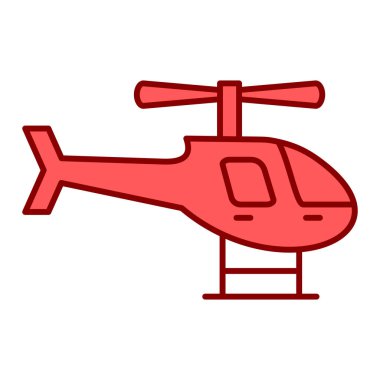 Helikopter simgesi vektör illüstrasyonu