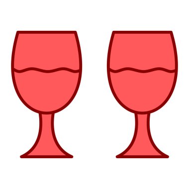 şarap gözlükleri ikon vektör illüstrasyon grafik tasarımı