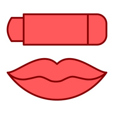 dudak simgesi vektör illüstrasyonu