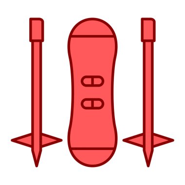 snowboard, vektör illüstrasyonu basit tasarım