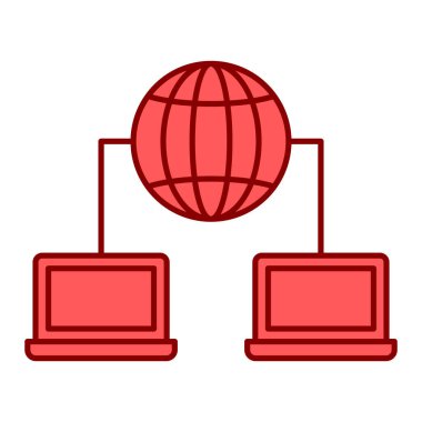 dizüstü bilgisayar faresi ve küresel ağ vektör çizimi