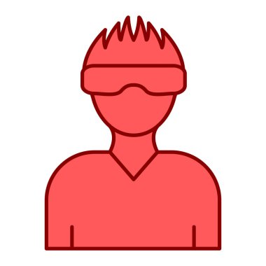 Miğfer avatar karakter vektör illüstrasyon tasarımlı adam