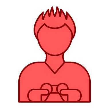 erkek oyuncu vektör illüstrasyon tasarımı