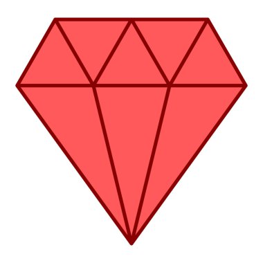 Elmas simgesi vektör illüstrasyonu