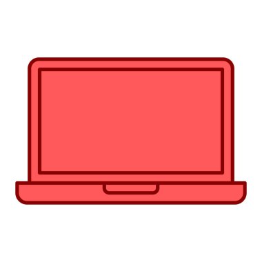 Dizüstü bilgisayar teknolojisi simge vektör çizim grafik tasarım