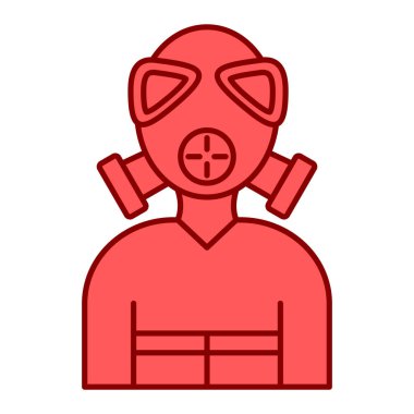 Maske vektör illüstrasyon tasarımı olan adam