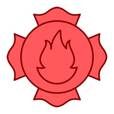 Bir alev simgesinin vektör illüstrasyonu