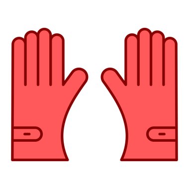 Eldiven simgesi vektör illüstrasyonu