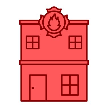 İtfaiye ikonu. Web için vektör simgelerinin özet çizimi