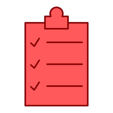 Kontrol listesi simgesi. Web için basit pano vektör simgeleri çizimi