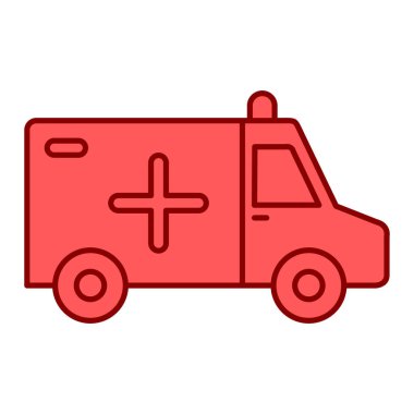 ambulans vektörü ince çizgi simgesi
