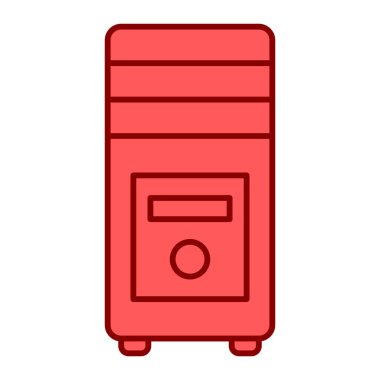 simge vektörünü arşivle. Beyaz arkaplanda izole edilmiş depolama simgelerinin düz çizimi