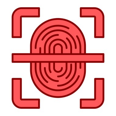 parmak izi vektör simgesi. düz biçim illüstrasyonu.